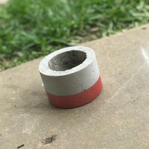 Candle holder/succulent pot plant cement art craft